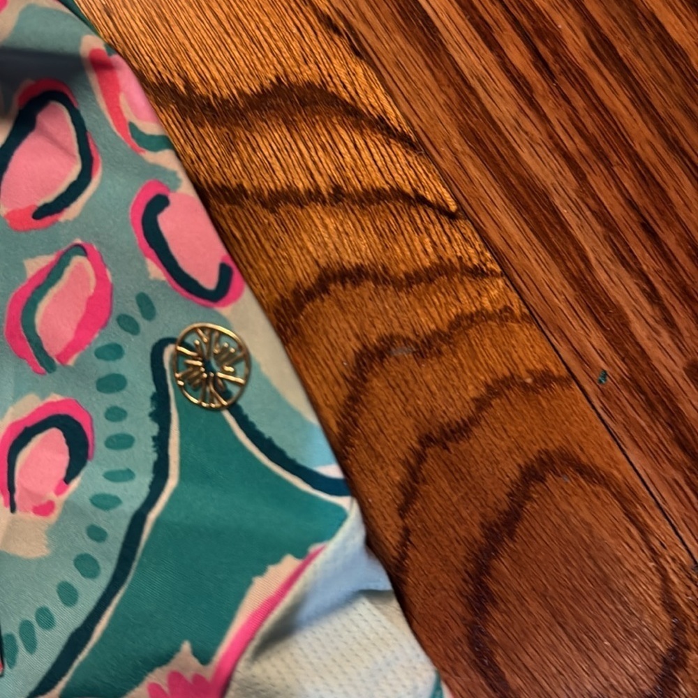 Lilly Pulitzer luxletic ocean Trail short turquoise oasis golden hour XXS NWT - Picture 4 of 8
